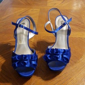 Royal blue high heels